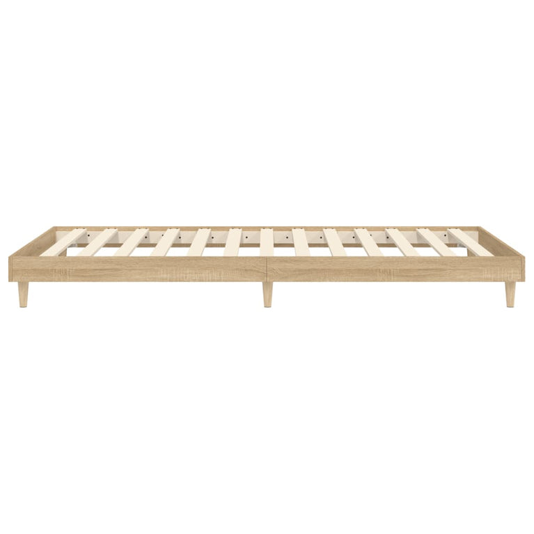 Bedframe bewerkt hout sonoma eikenkleurig 75x190 cm