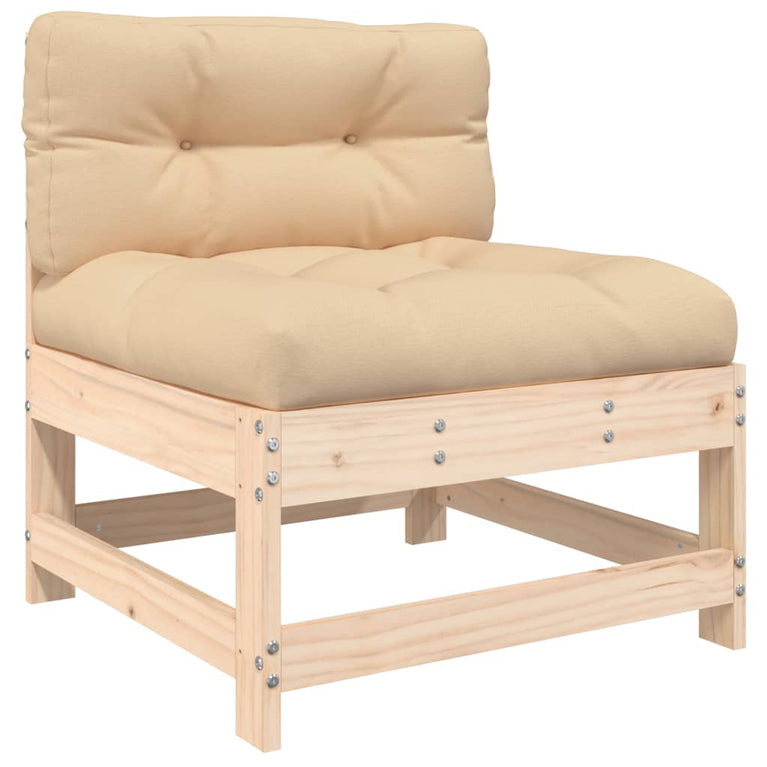 3-delige Loungeset met kussens massief hout MeubelReus