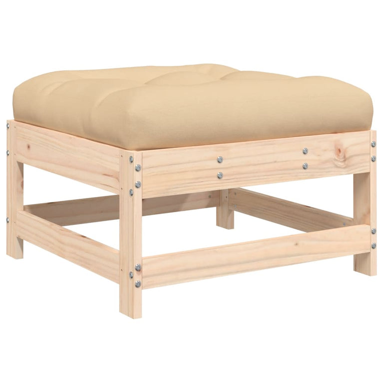 3-delige Loungeset met kussens massief hout MeubelReus