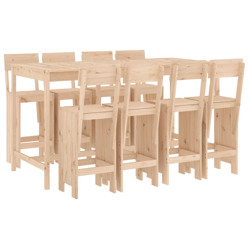 9-delige Barset massief grenenhout MeubelReus