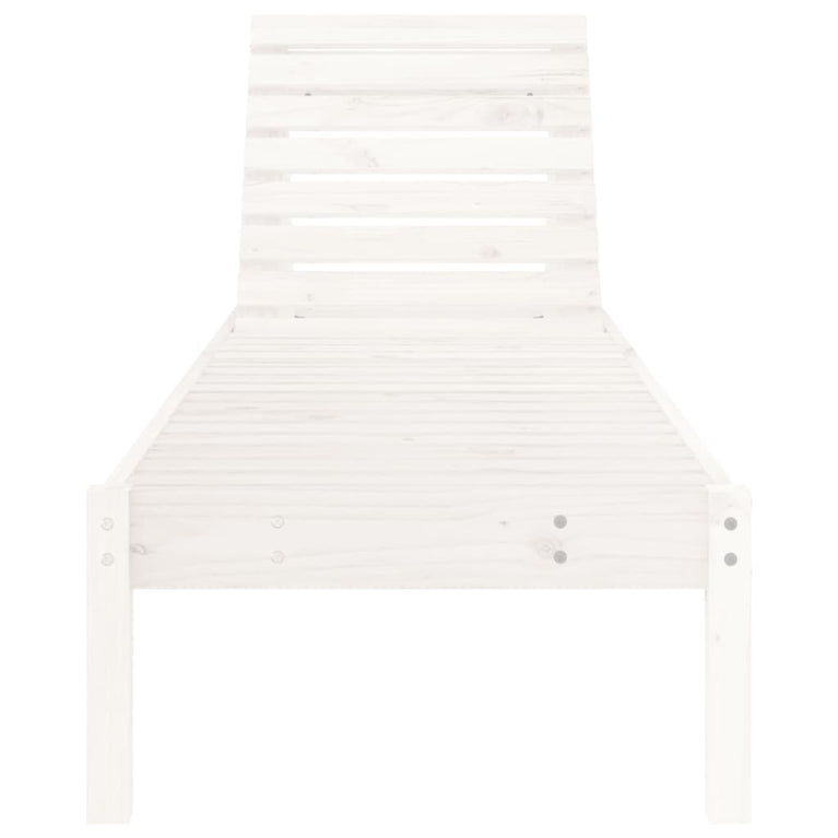 Ligstoel 199,5x60x74 cm massief grenenhout wit