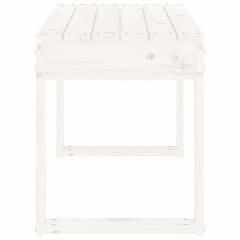 Tuinbank 80x38x45 cm massief grenenhout wit MeubelReus