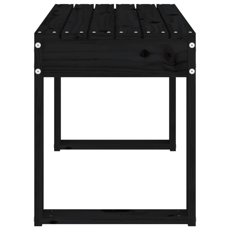 Tuinbank 80x38x45 cm massief grenenhout zwart MeubelReus