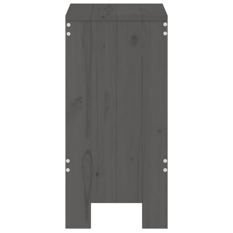 Barkrukken 2 st 40x36x75 cm massief grenenhout grijs MeubelReus