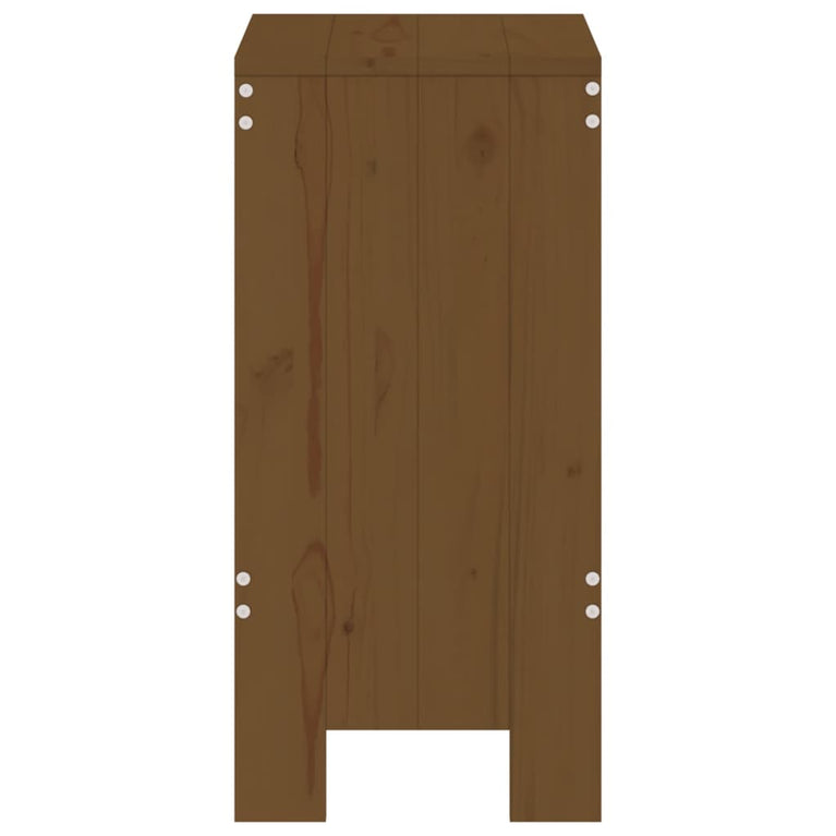 Barkrukken 2 st 40x36x75 cm massief grenenhout honingbruin MeubelReus