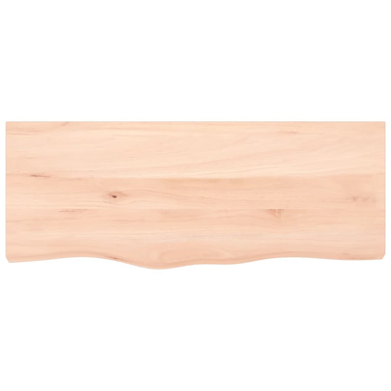 Wandschap 100x40x6 cm onbehandeld massief eikenhout