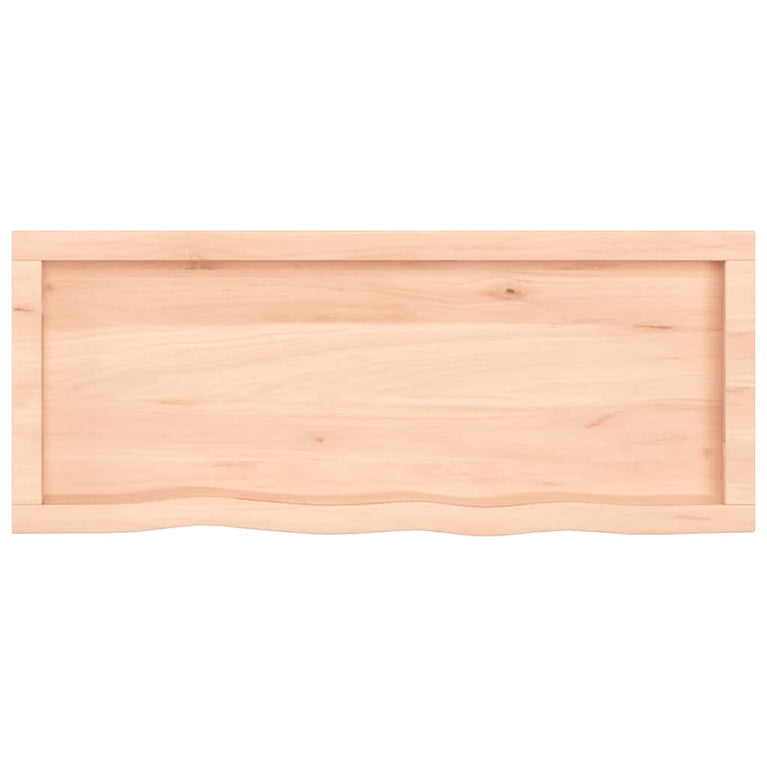 Wandschap 100x40x6 cm onbehandeld massief eikenhout