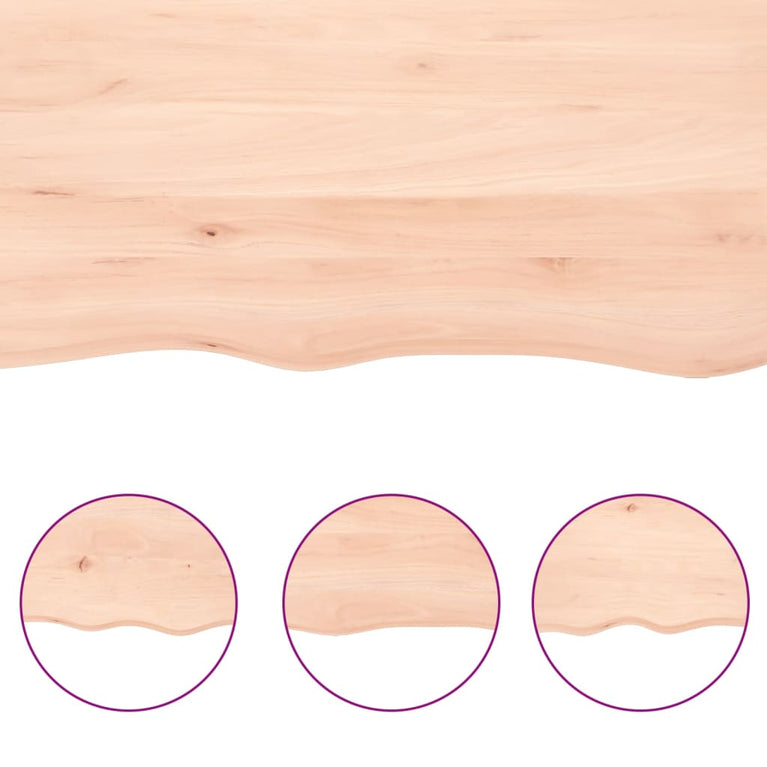 Wandschap 100x40x6 cm onbehandeld massief eikenhout