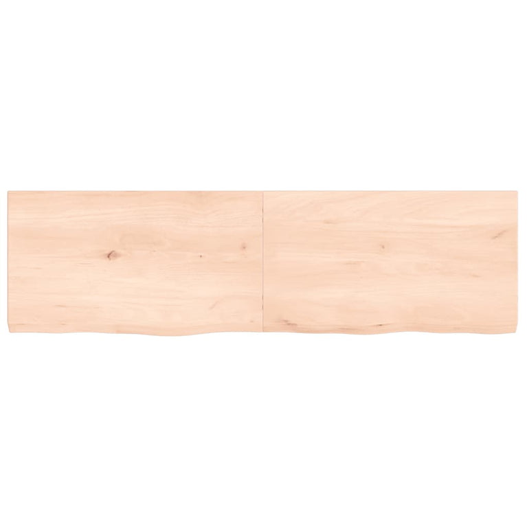 Wandschap 140x40x4 cm onbehandeld massief eikenhout