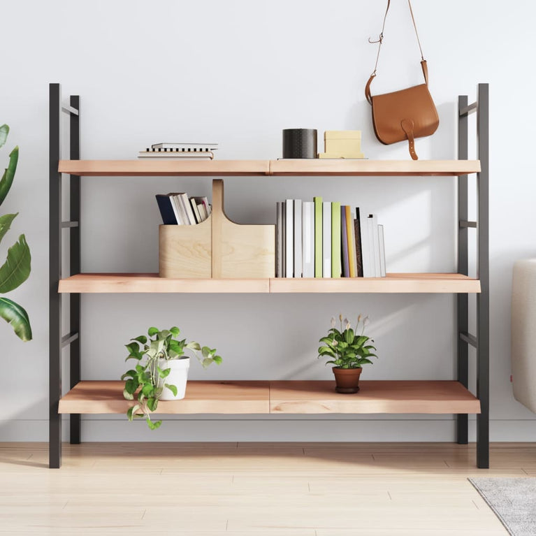 Wandschap 140x50x4 cm onbehandeld massief eikenhout