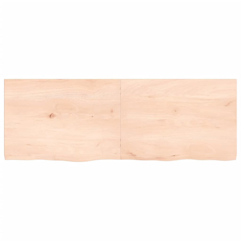 Wandschap 140x50x4 cm onbehandeld massief eikenhout