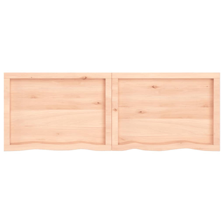Wandschap 140x50x4 cm onbehandeld massief eikenhout