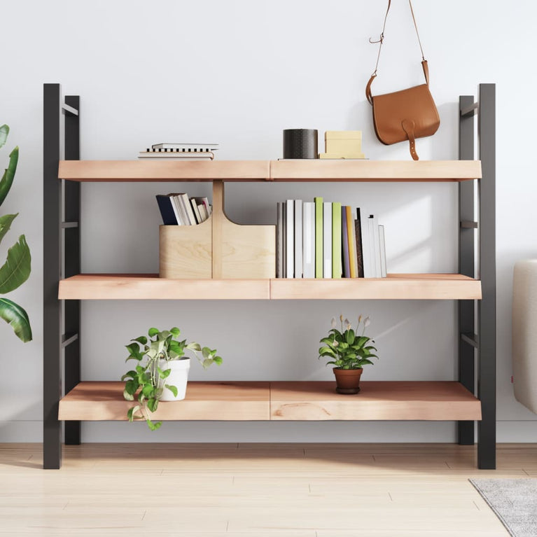 Wandschap 140x50x6 cm onbehandeld massief eikenhout