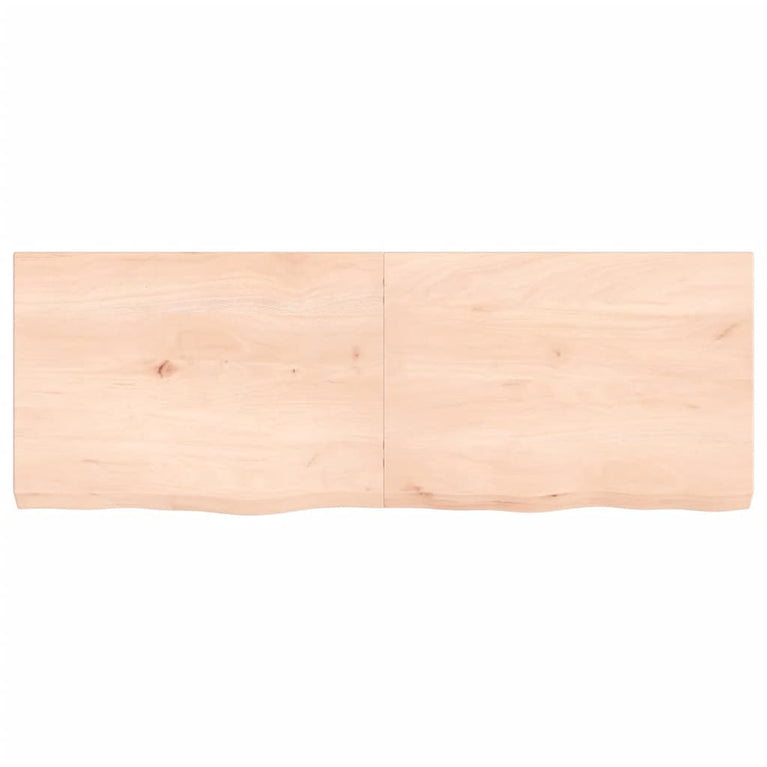 Wandschap 140x50x6 cm onbehandeld massief eikenhout