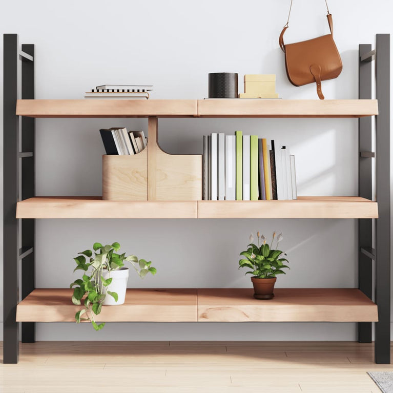 Wandschap 140x50x6 cm onbehandeld massief eikenhout