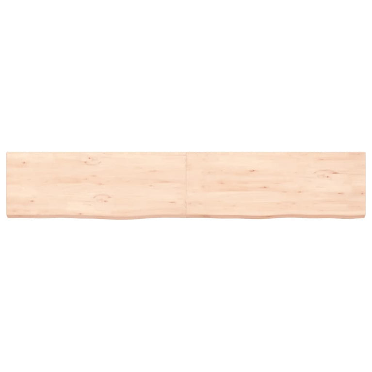 Wandschap 160x30x4 cm onbehandeld massief eikenhout