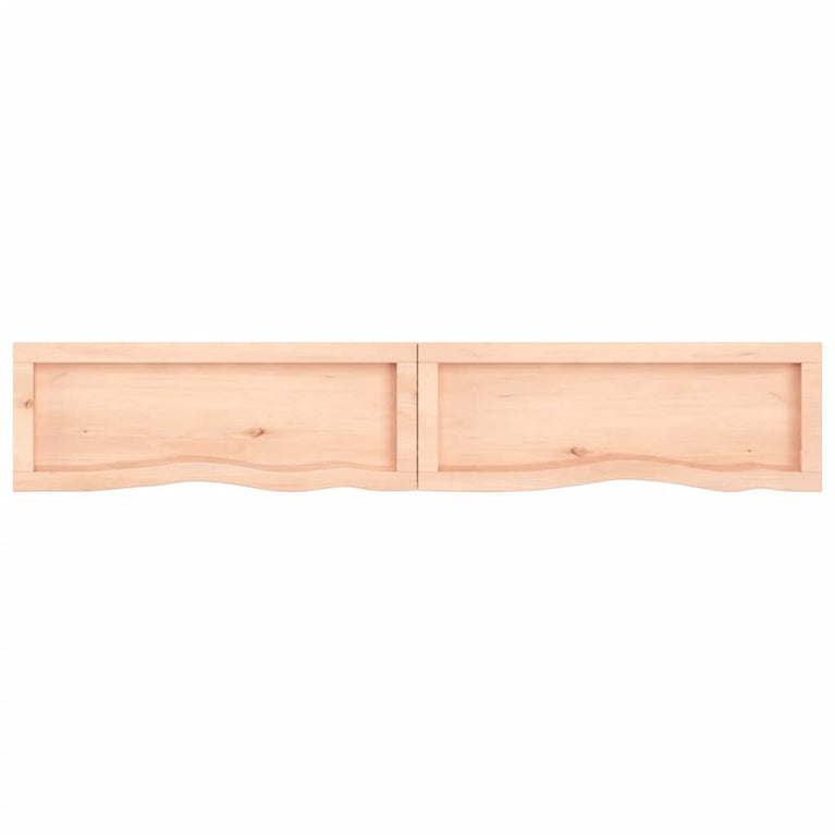 Wandschap 160x30x4 cm onbehandeld massief eikenhout