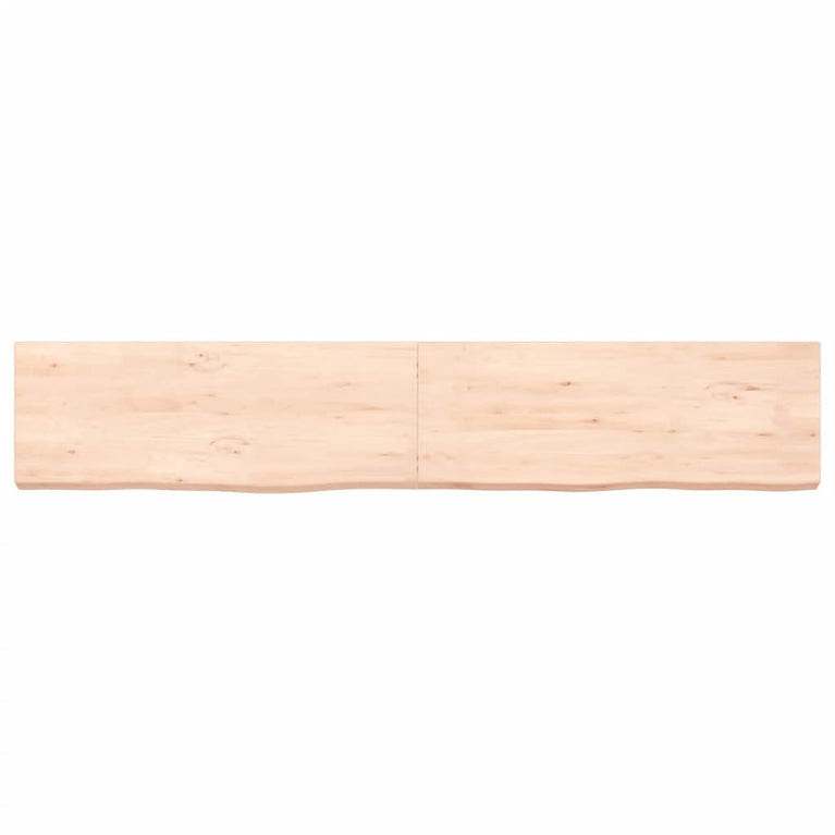 Wandschap 160x30x6 cm onbehandeld massief eikenhout