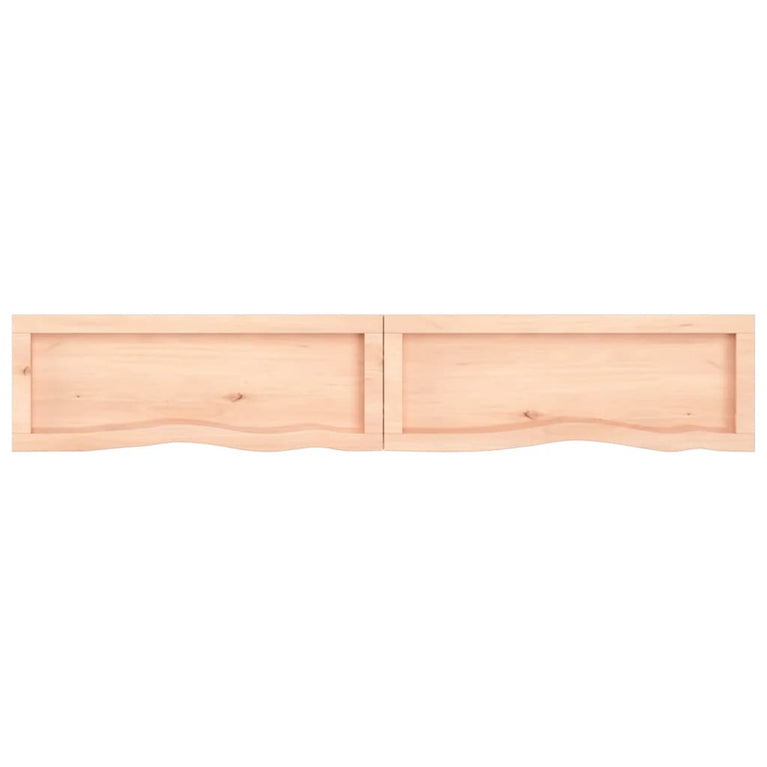 Wandschap 160x30x6 cm onbehandeld massief eikenhout