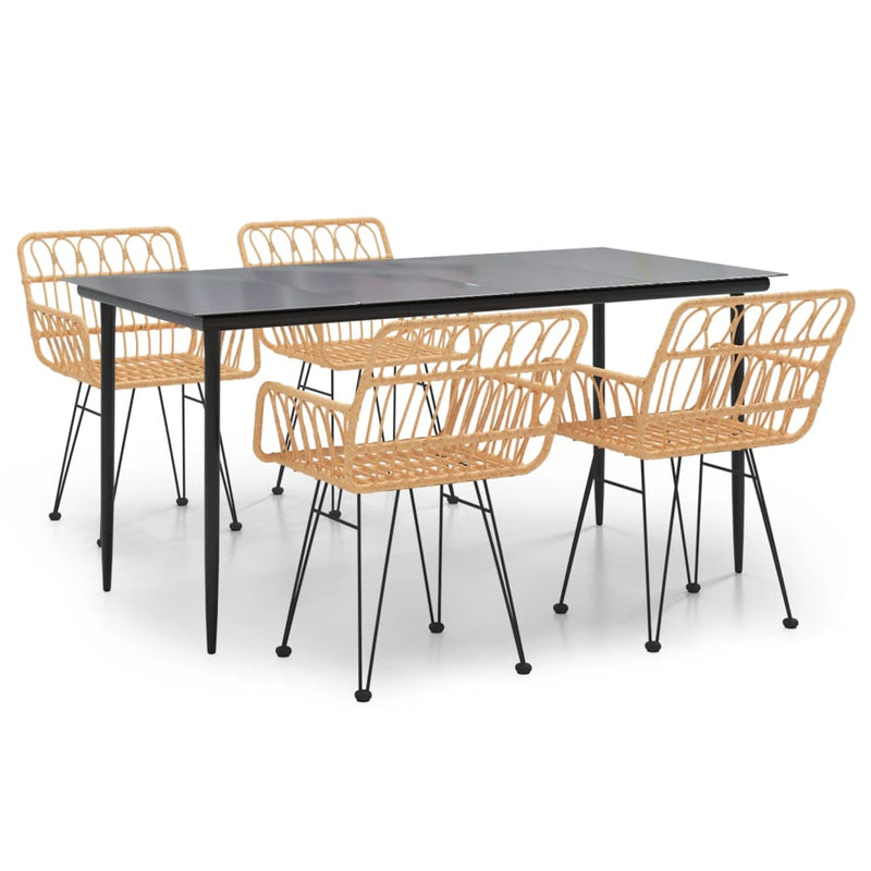 5-delige Tuinset poly rattan MeubelReus