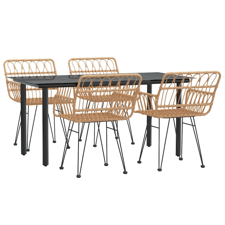 5-delige Tuinset poly rattan MeubelReus