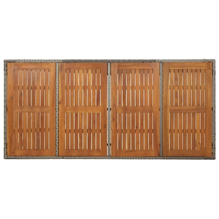 7-delige Tuinset met kussens poly rattan grijs MeubelReus