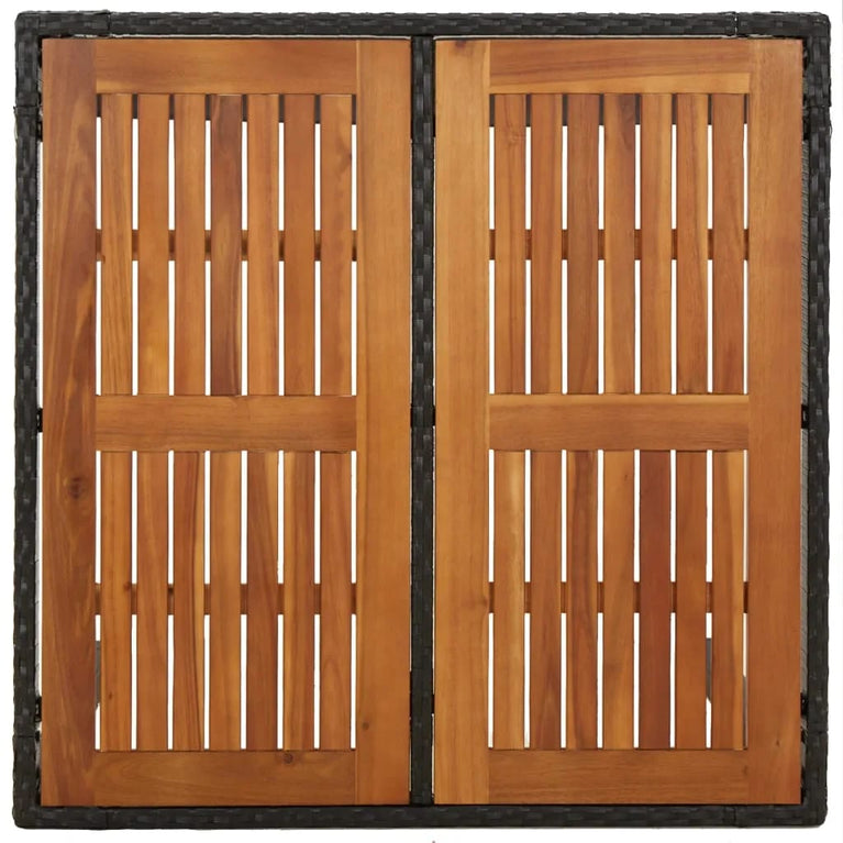 5-delige Tuinset met kussens poly rattan zwart MeubelReus