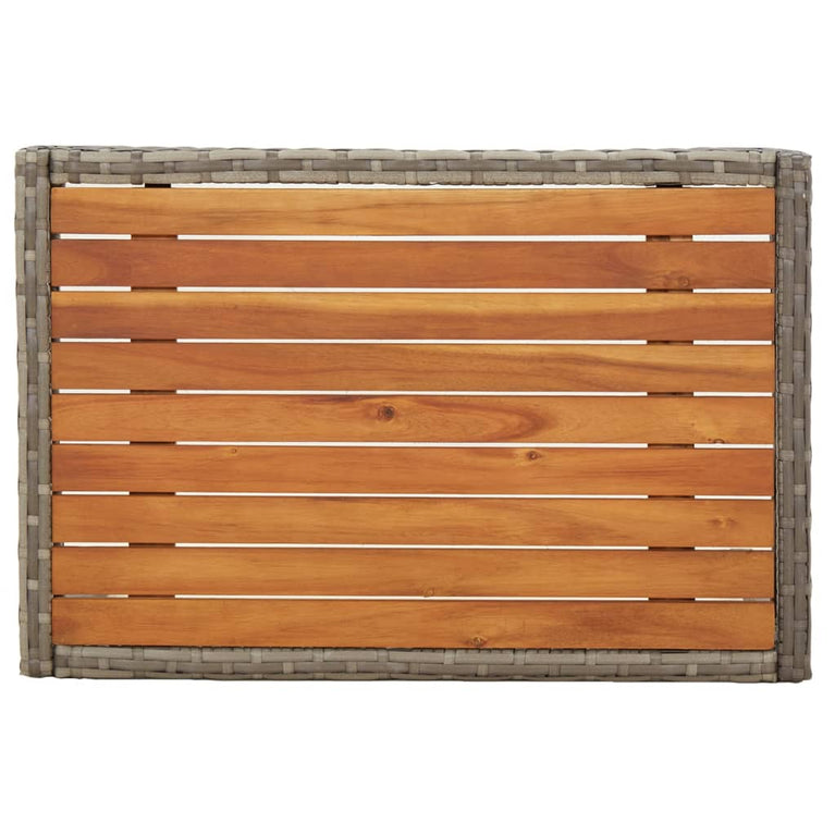 5-delige Tuinset met kussens poly rattan grijs MeubelReus