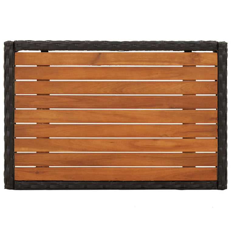 5-delige Tuinset met kussens poly rattan zwart MeubelReus