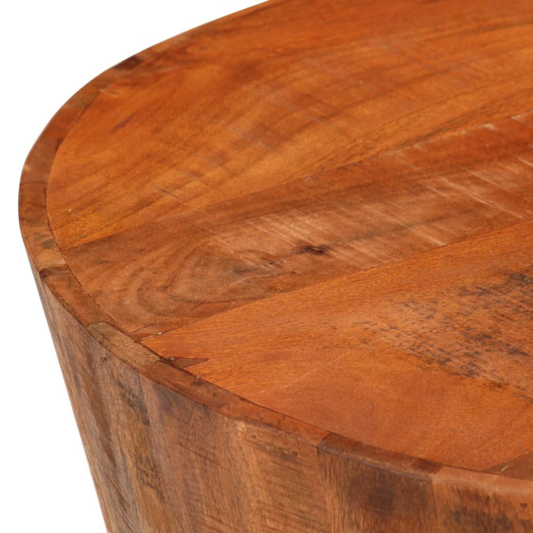 Salontafel Ø52x30 cm massief ruw mangohout MeubelReus