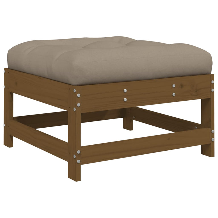 6-delige Loungeset met kussens grenenhout honingbruin MeubelReus