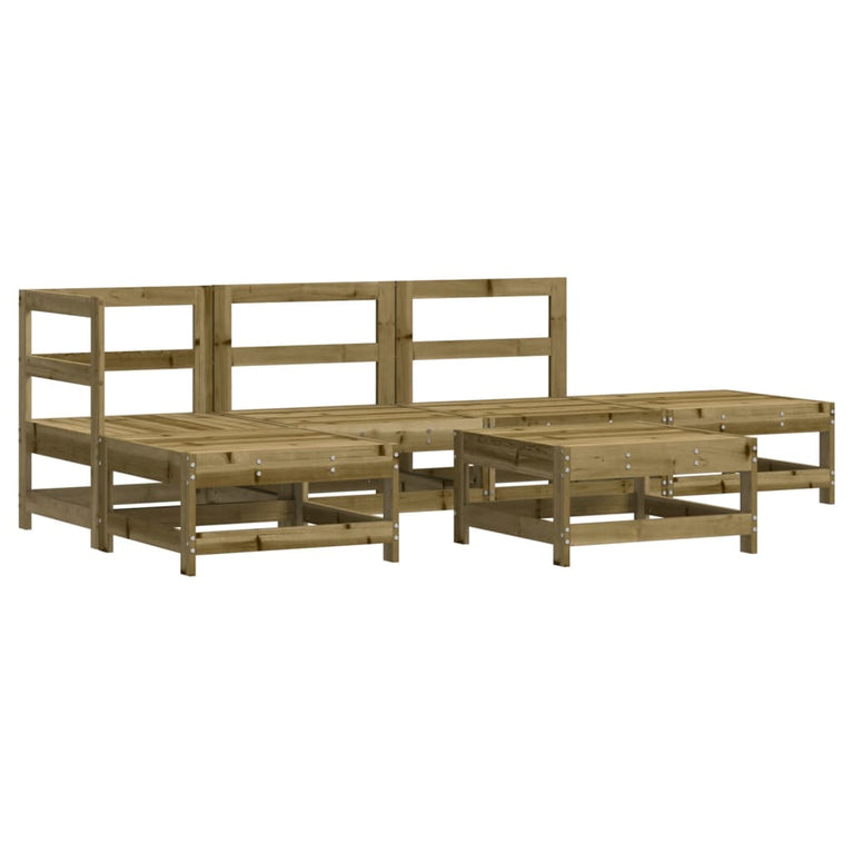 6-delige Loungeset geïmpregneerd grenenhout