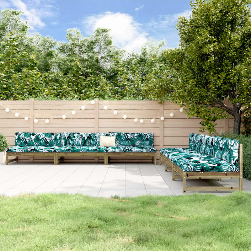 6-delige Loungeset geïmpregneerd grenenhout