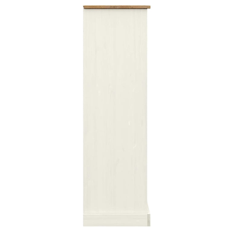 Boekenkast VIGO 90x35x114,5 cm massief grenenhout wit MeubelReus