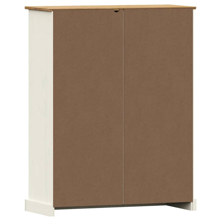 Boekenkast VIGO 90x35x114,5 cm massief grenenhout wit MeubelReus