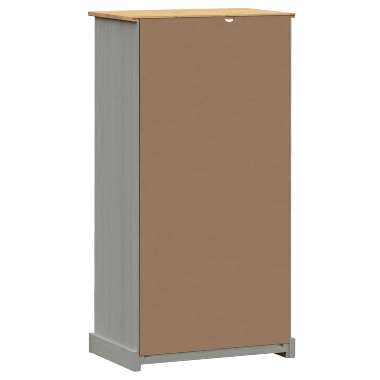 Boekenkast VIGO 60x35x114,5 cm massief grenenhout grijs MeubelReus