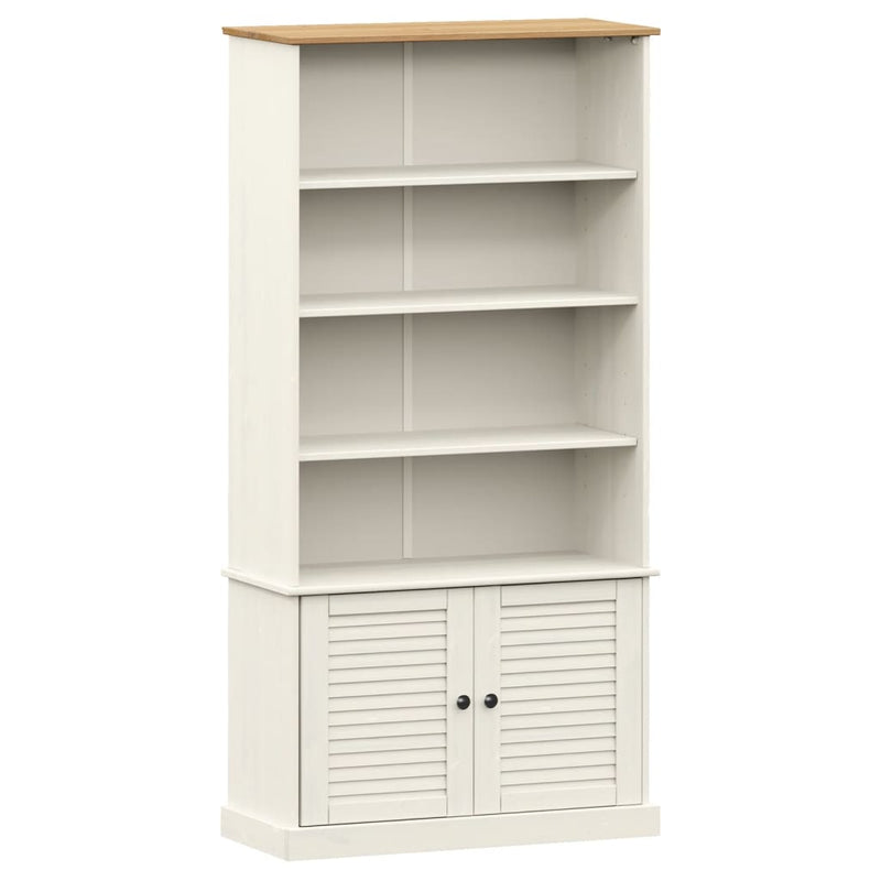 Boekenkast VIGO 85x35x170 cm massief grenenhout wit MeubelReus