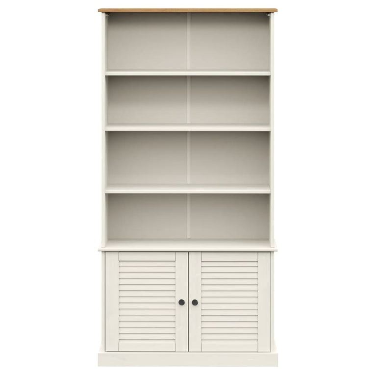 Boekenkast VIGO 85x35x170 cm massief grenenhout wit MeubelReus