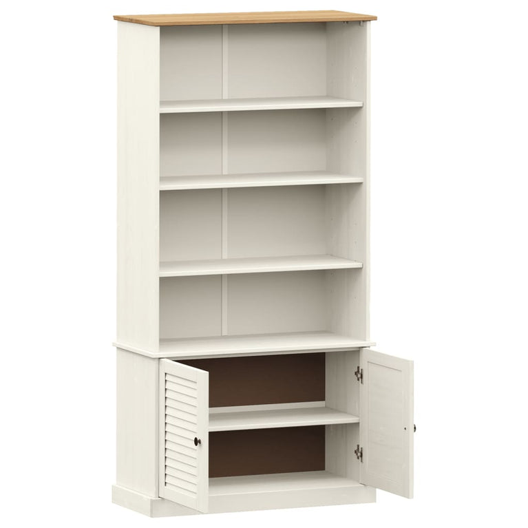 Boekenkast VIGO 85x35x170 cm massief grenenhout wit MeubelReus