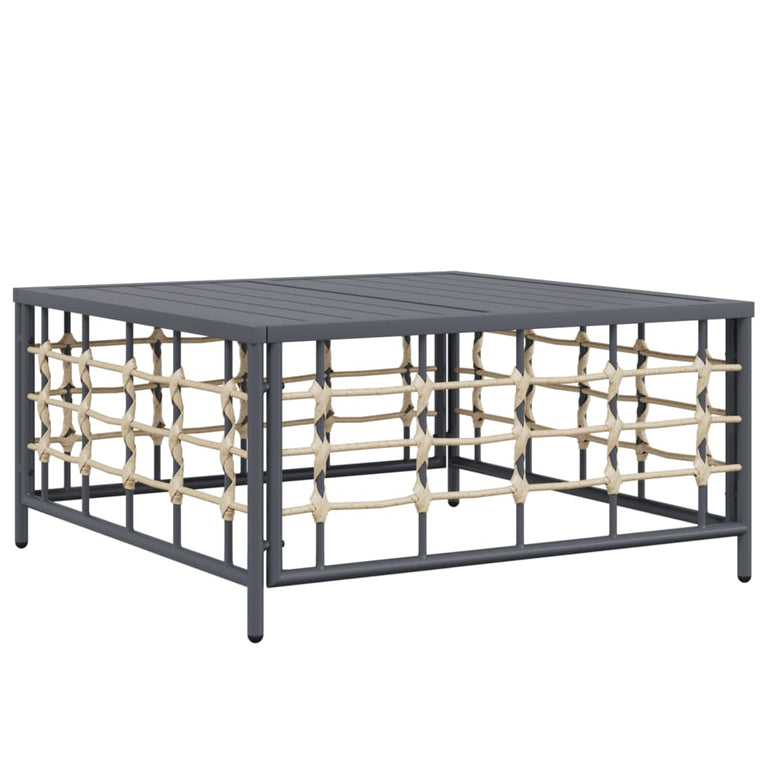 10-delige Loungeset met kussens poly rattan antracietkleurig MeubelReus