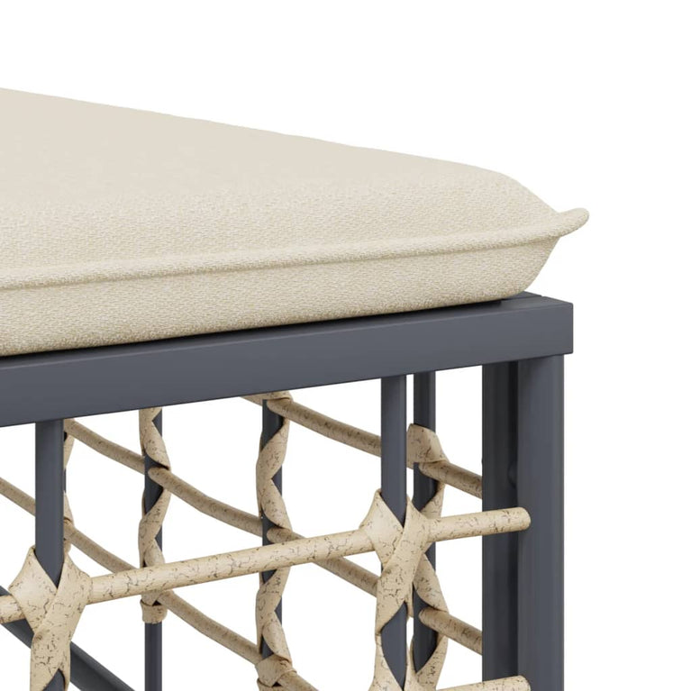 10-delige Loungeset met kussens poly rattan antracietkleurig MeubelReus