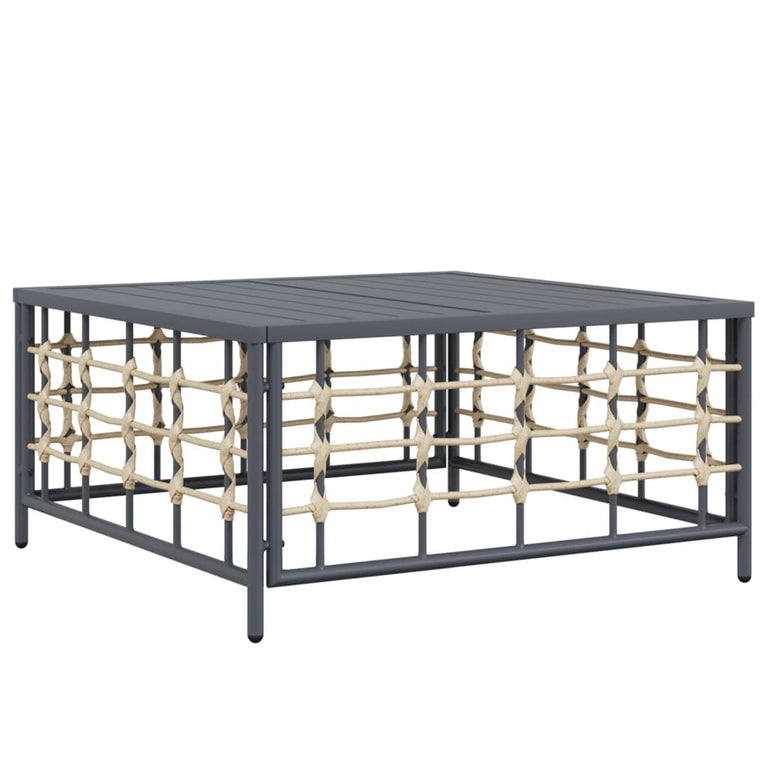 10-delige Loungeset met kussens poly rattan antracietkleurig MeubelReus