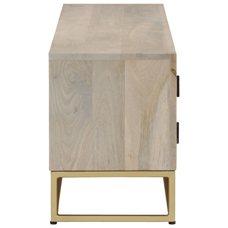 Tv-meubel 110x30x40 cm massief gebleekt mangohout MeubelReus