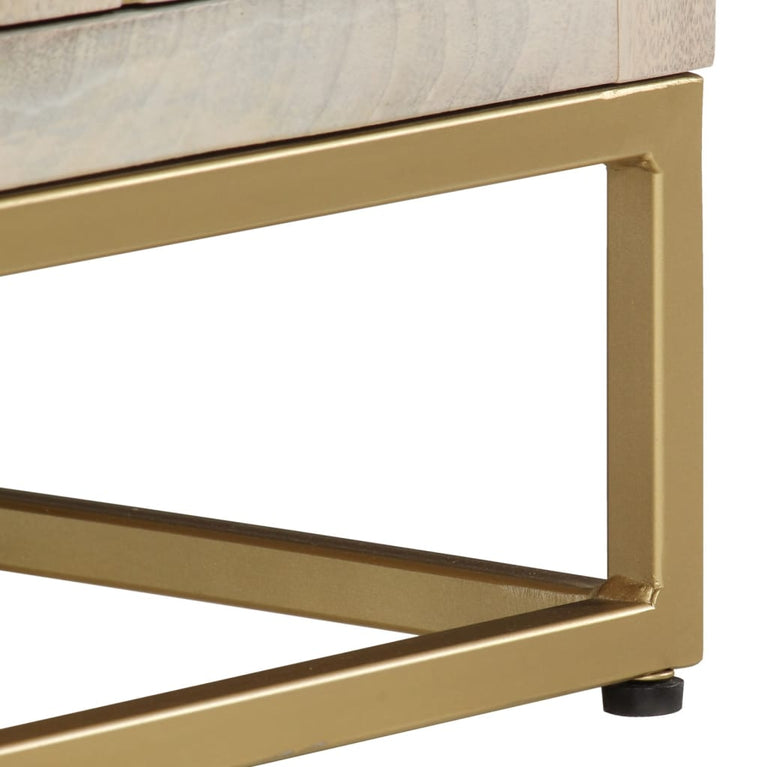 Tv-meubel 110x30x40 cm massief gebleekt mangohout MeubelReus
