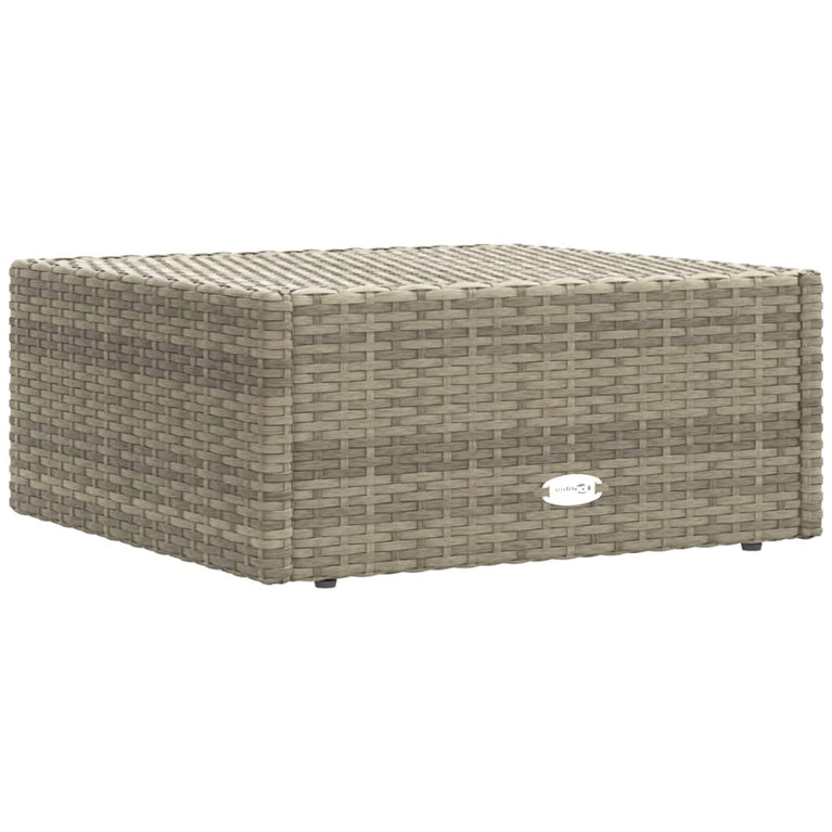 7-delige Loungeset met kussens poly rattan grijs MeubelReus
