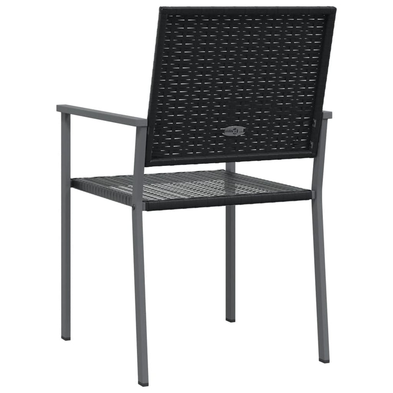 Tuinstoelen 6 st 54x62,5x89 cm poly rattan zwart MeubelReus
