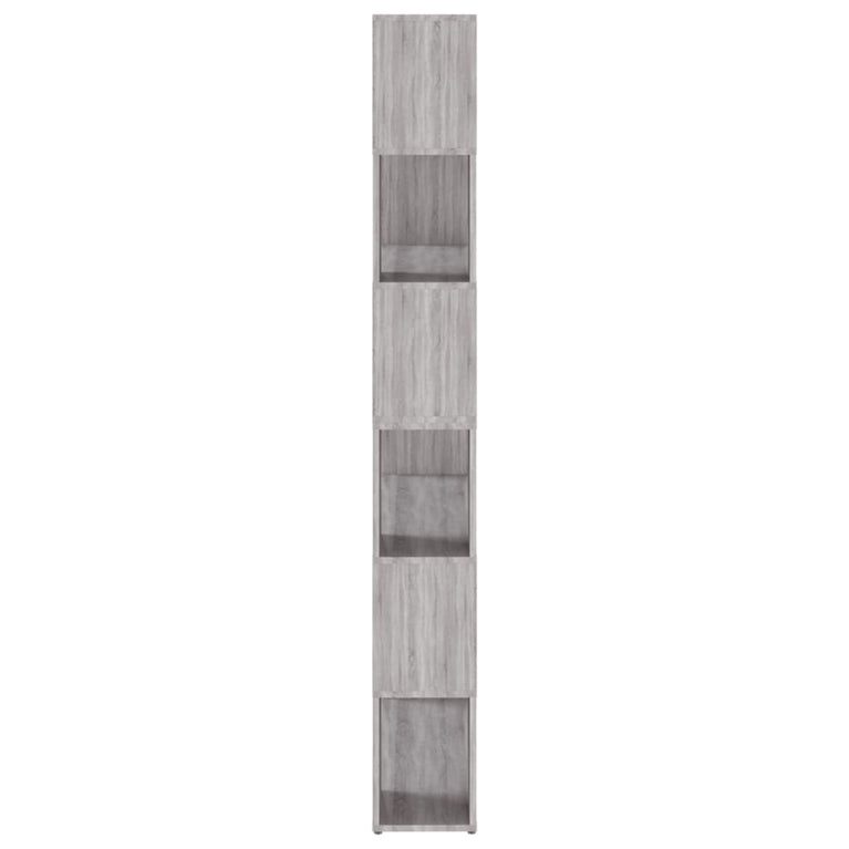 Boekenkast/kamerscherm 100x24x188 cm grijs sonoma eikenkleurig