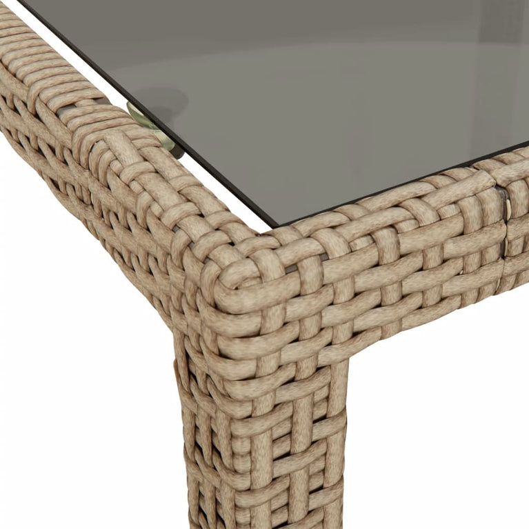 3-delige Tuinset met kussens poly rattan beige MeubelReus