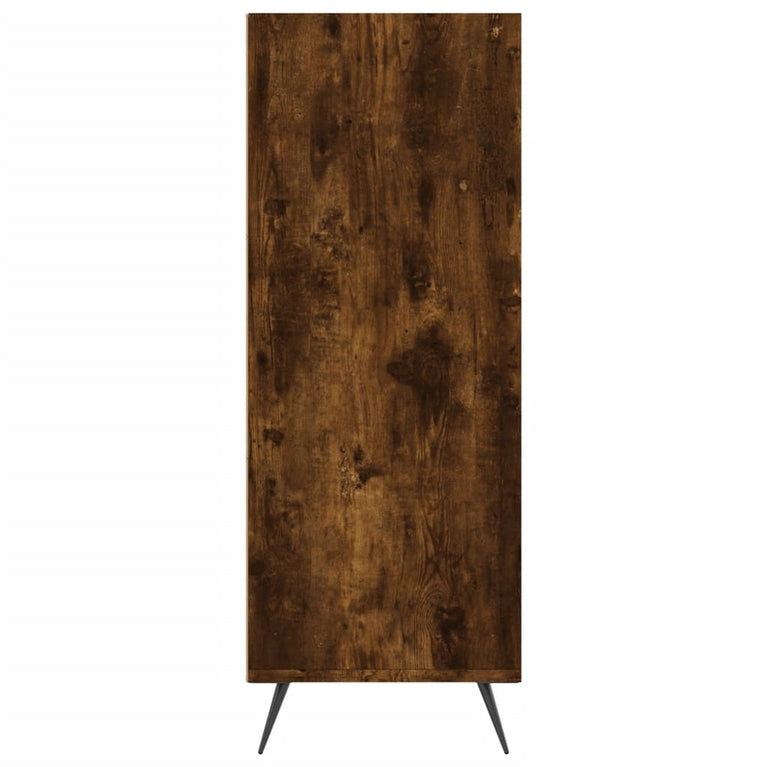 Boekenkast 69,5x32,5x90 cm bewerkt hout gerookt eikenkleurig MeubelReus