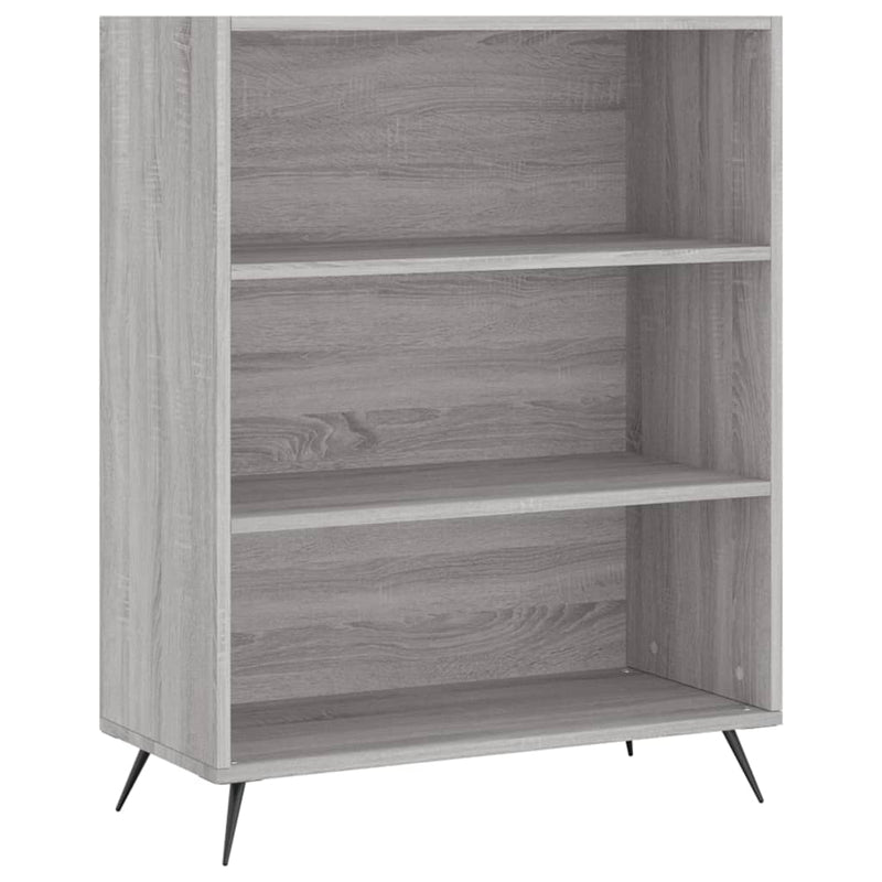 Boekenkast 69,5x32,5x90 cm bewerkt hout grijs sonoma eikenkleur MeubelReus